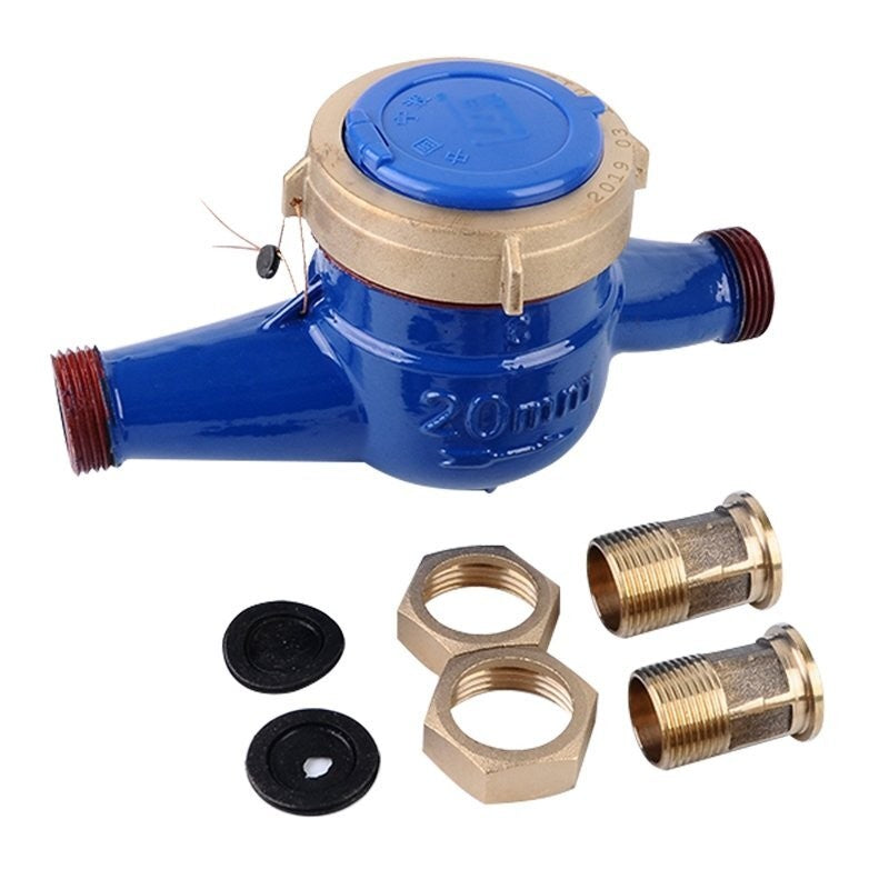 3/4" Cold Water Meter for Garden Home Water Flow Gauge Tap Water Meter Set 25mm