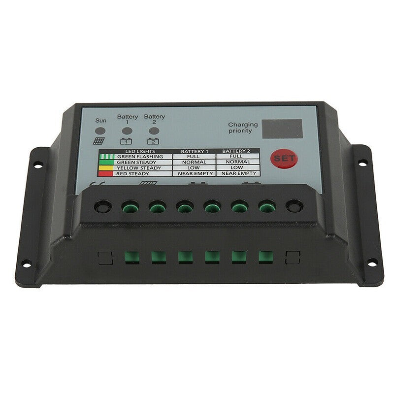 20A Dual Battery Solar Charge Controller Regulator For 12V or 24V Batteries Boat