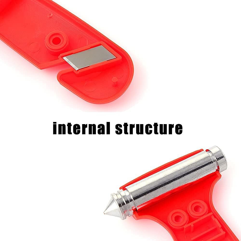 4PC Emergency Car Safety Escape Hammer SeatBelt Cutter Tool Window Glass Breaker