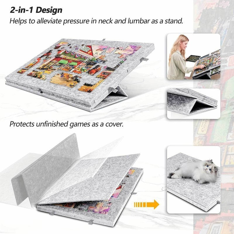 1000Pcs jigsaw Puzzle Board Portable Felt Puzzle Plateau Puzzle Table UK