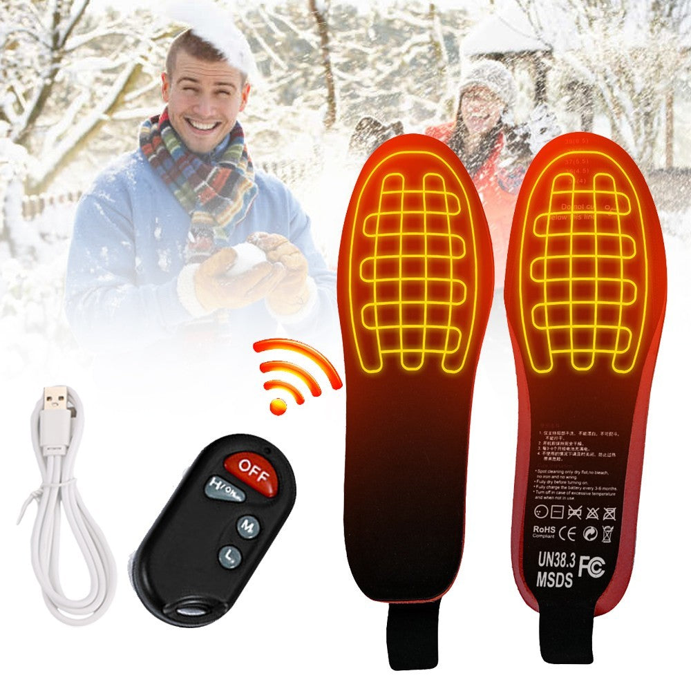 Heated Insoles Rechargeable Electric Heated Shoes Insoles with Remote Control