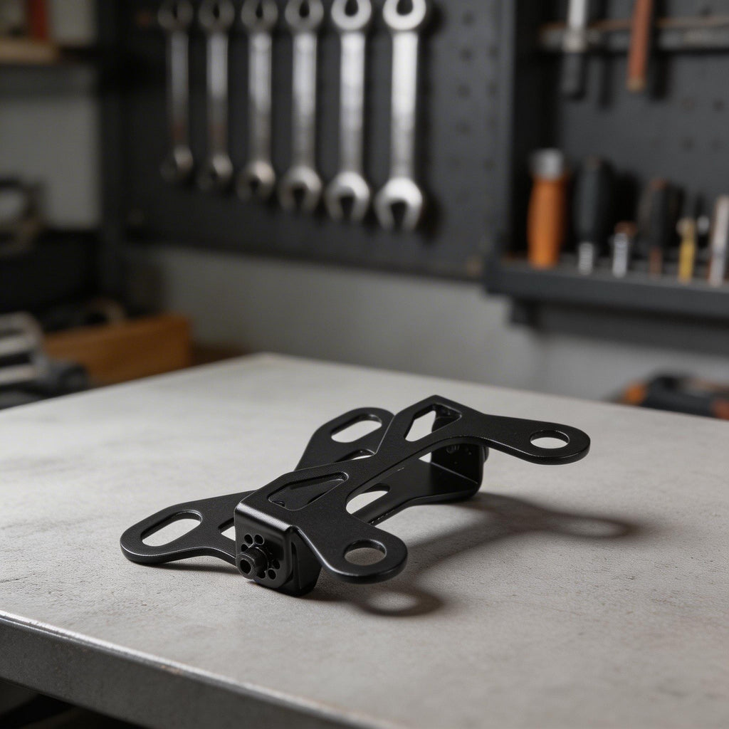 Sleek Black Motorcycle Instrument Bracket for Easy Speedometer Fitment