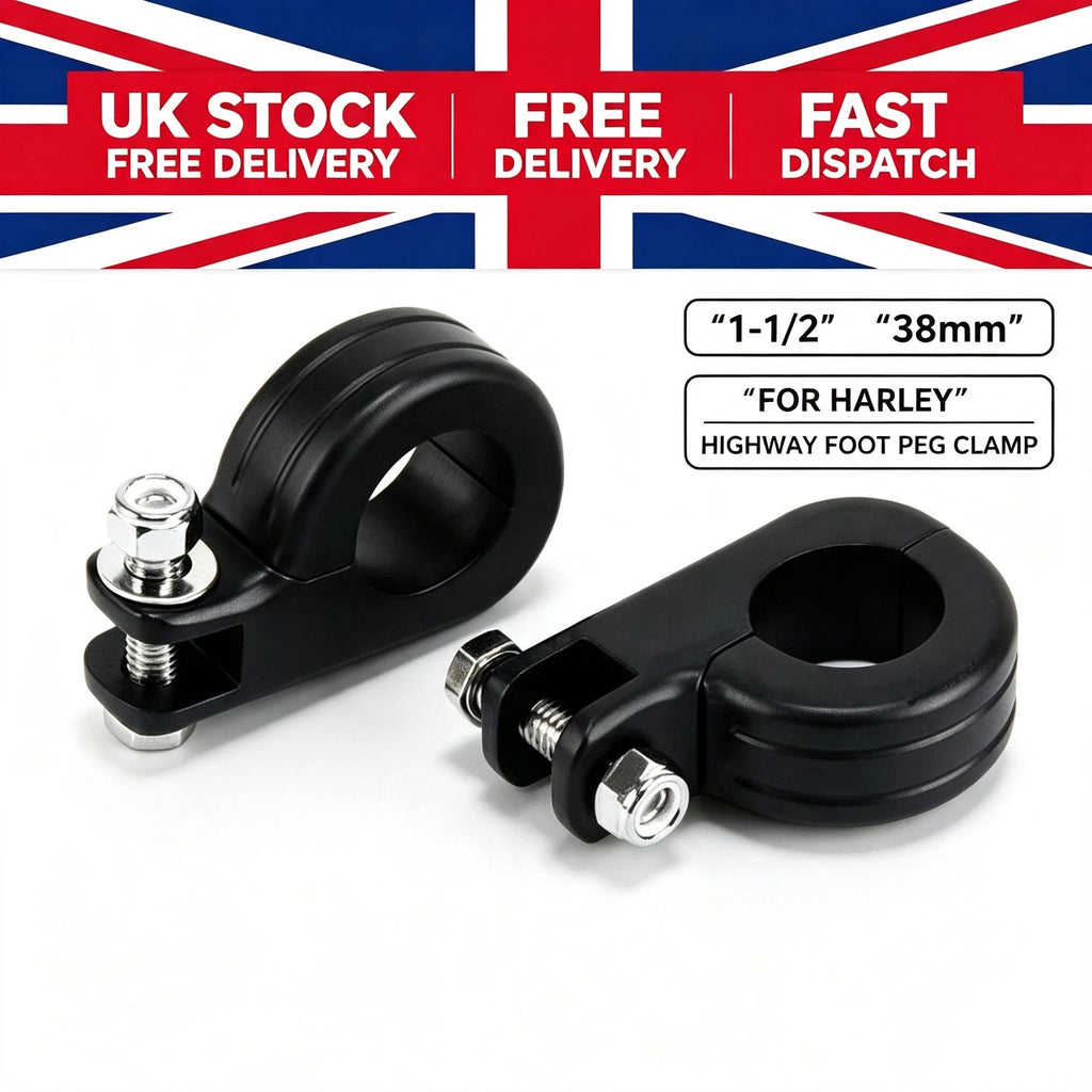 1‑1/2" 38mm Motorcycle Highway Foot Peg Mount Clamp Engine Crash Bar For Harley