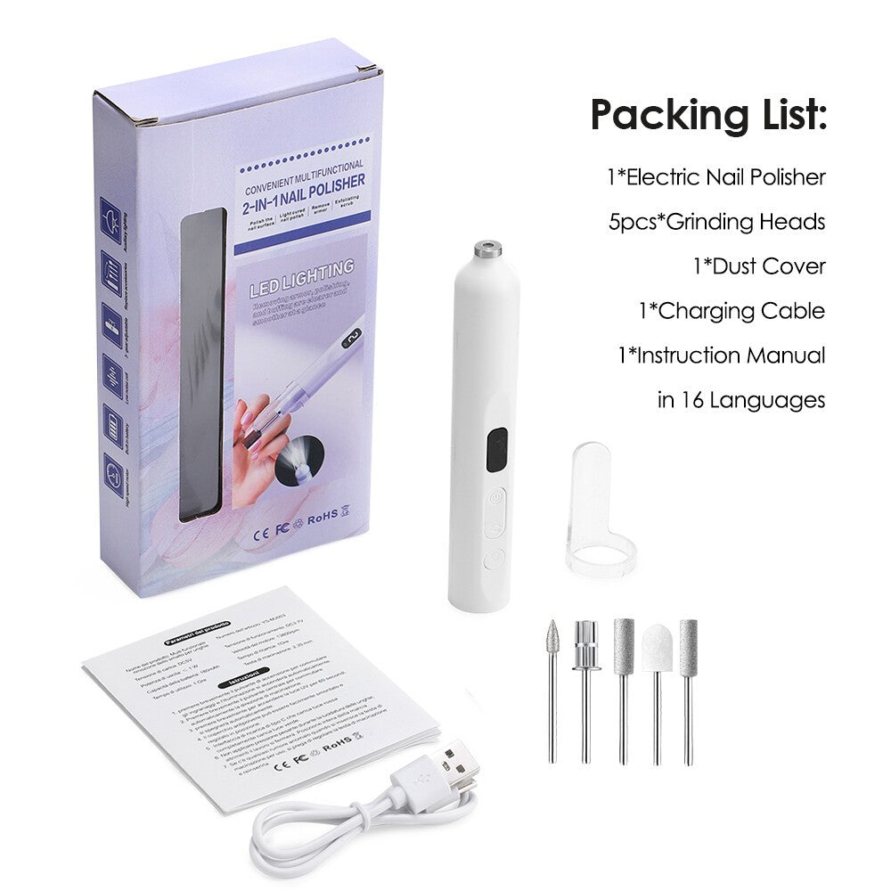 Toe Nail Grinder For Thick Toenails Set Manicure And Pedicure Electric Nail File