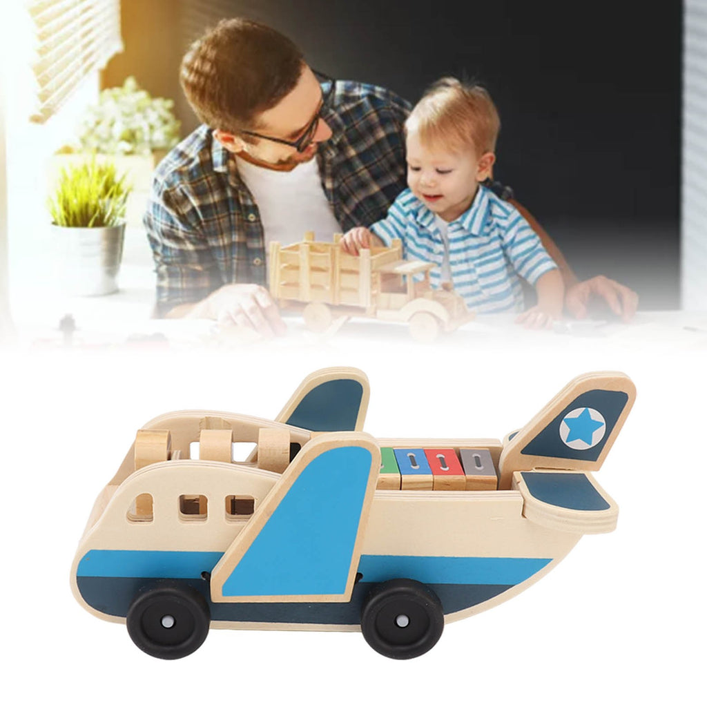 Corrosion Resistant Wooden Plane Toy Set – Suitcase & Building Blocks