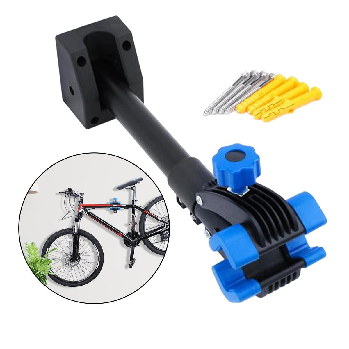 Folding Bike Repair Stand Clamp, Wall Mount Rack Holder,