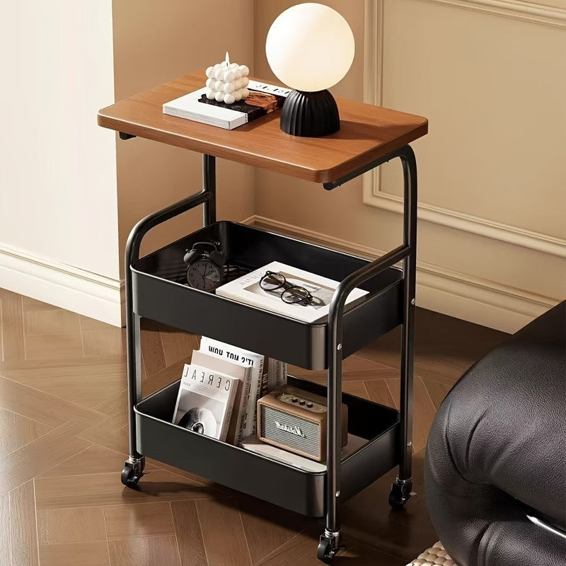 3 Tier Storage Trolley Cart Kitchen Utility Rolling Rack Tray Shelf On Wheels