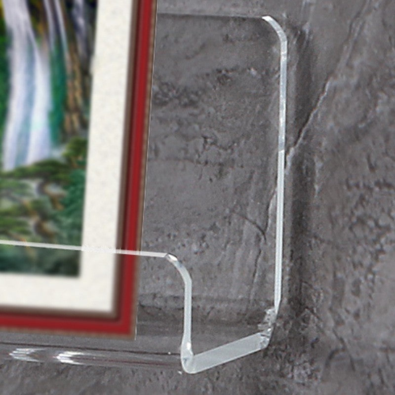 6PCS Wall Mounted Floating Shelves Clear Acrylic Shelves Record Wall Display
