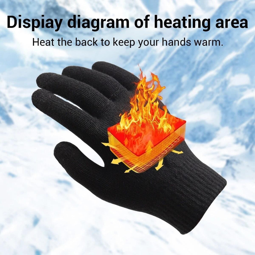 Electric Heated Gloves USB Rechargeable Insulated Warm Thermal Gloves Winter UK