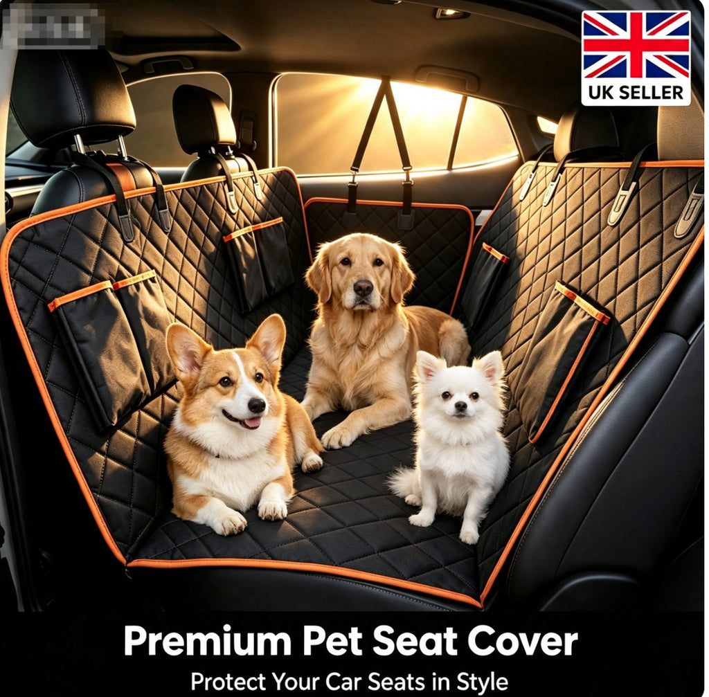 Car Rear Back Seat Cover Pet Dog Cat Protector Waterproof Hammock Mat Seatbelt