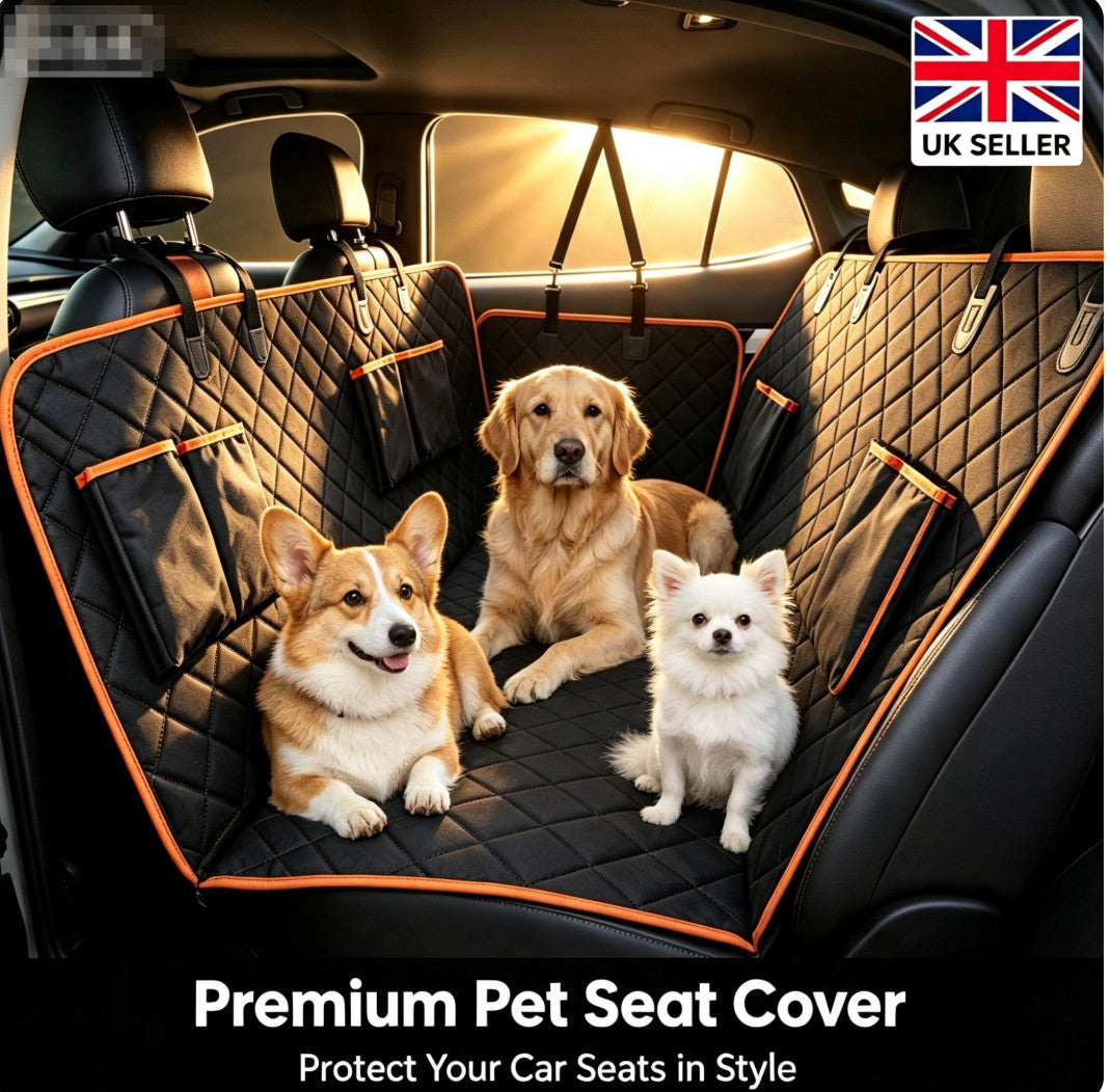 Car Rear Back Seat Cover Pet Dog Cat Protector Waterproof Hammock Mat Seatbelt