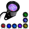 Black LCD Digital 12V Universal Motorcycle Gauge Speedometer Tachometer Odometer