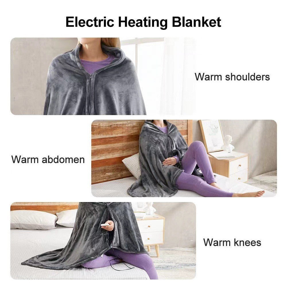 Electric Heated Shawl Blanket USB Wearable for Winter Warm 3 Temperature Levels