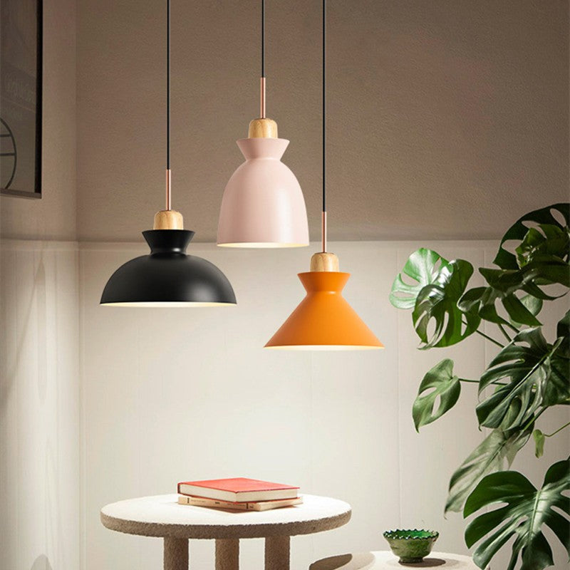 Wood Pendant Light Home Lamp Aluminum Chandelier Lighting Kitchen Ceiling Lights