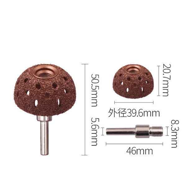 2 Set Tire Buffer Wheel Bowl Type Grinding Head Tungsten Steel Tire