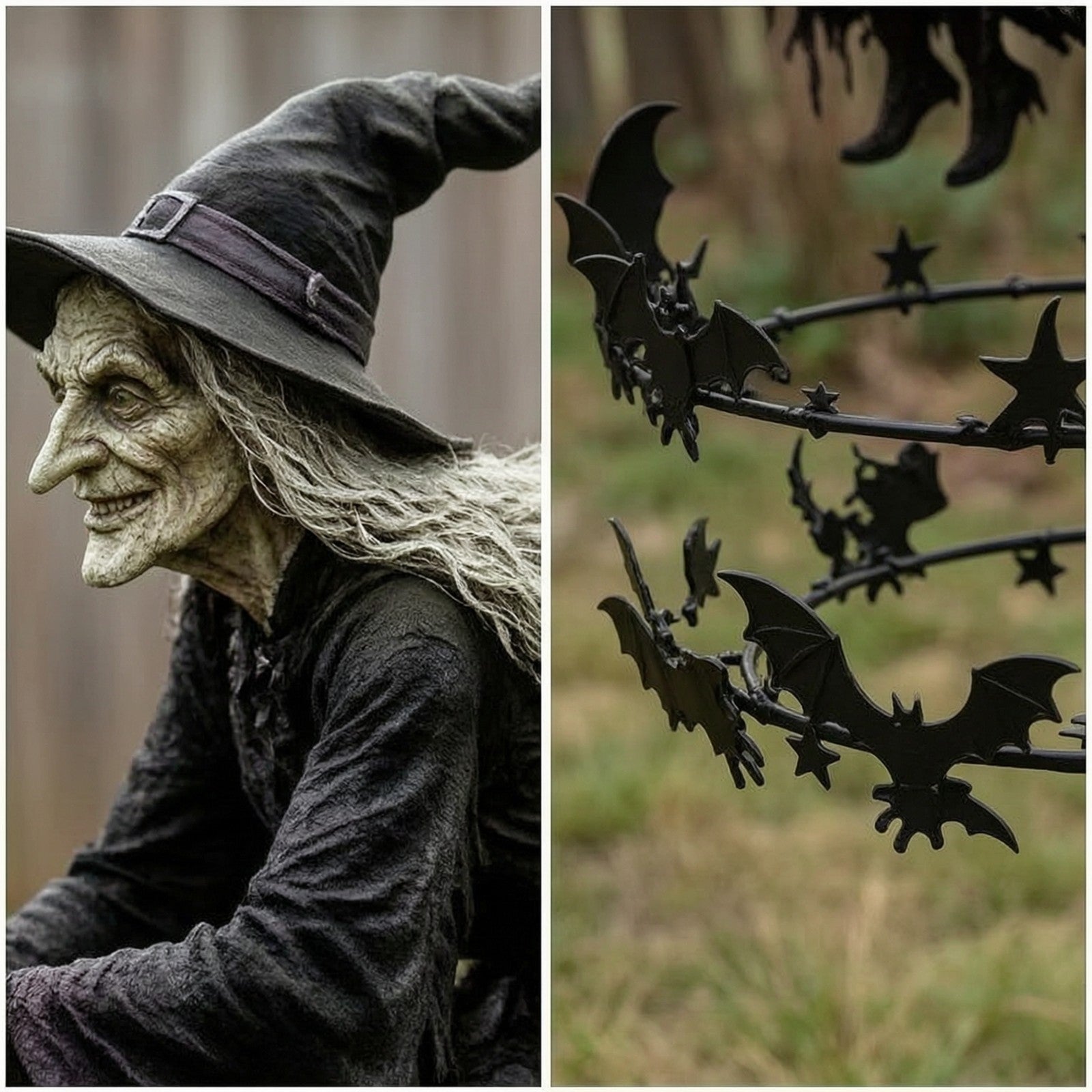 Witch Wind Stunning Lawn Ornament Outdoor for Flower Bed