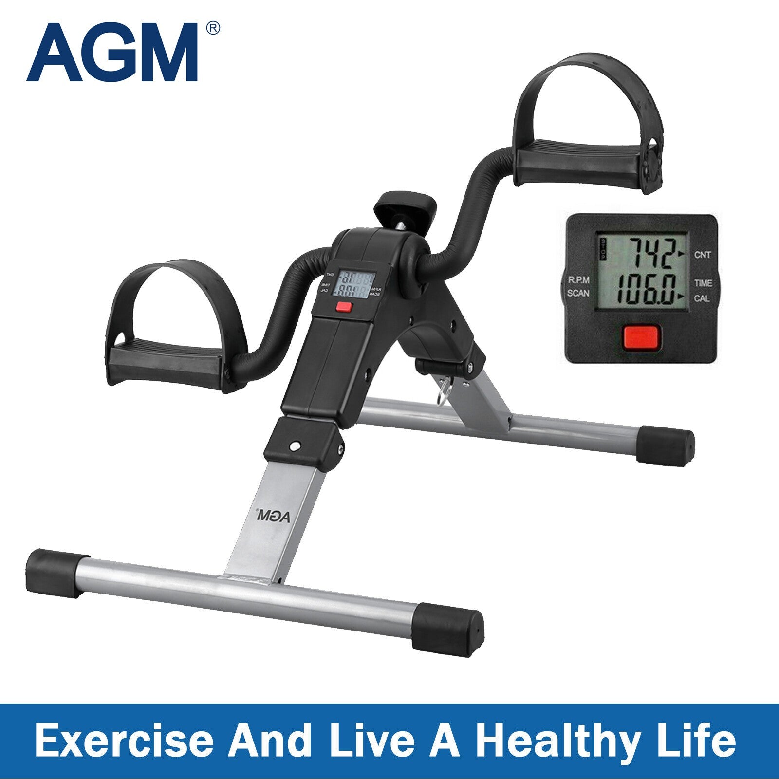 Mini Foldable Folding Exercise Bike for home use pedal sit down LCD Log calories