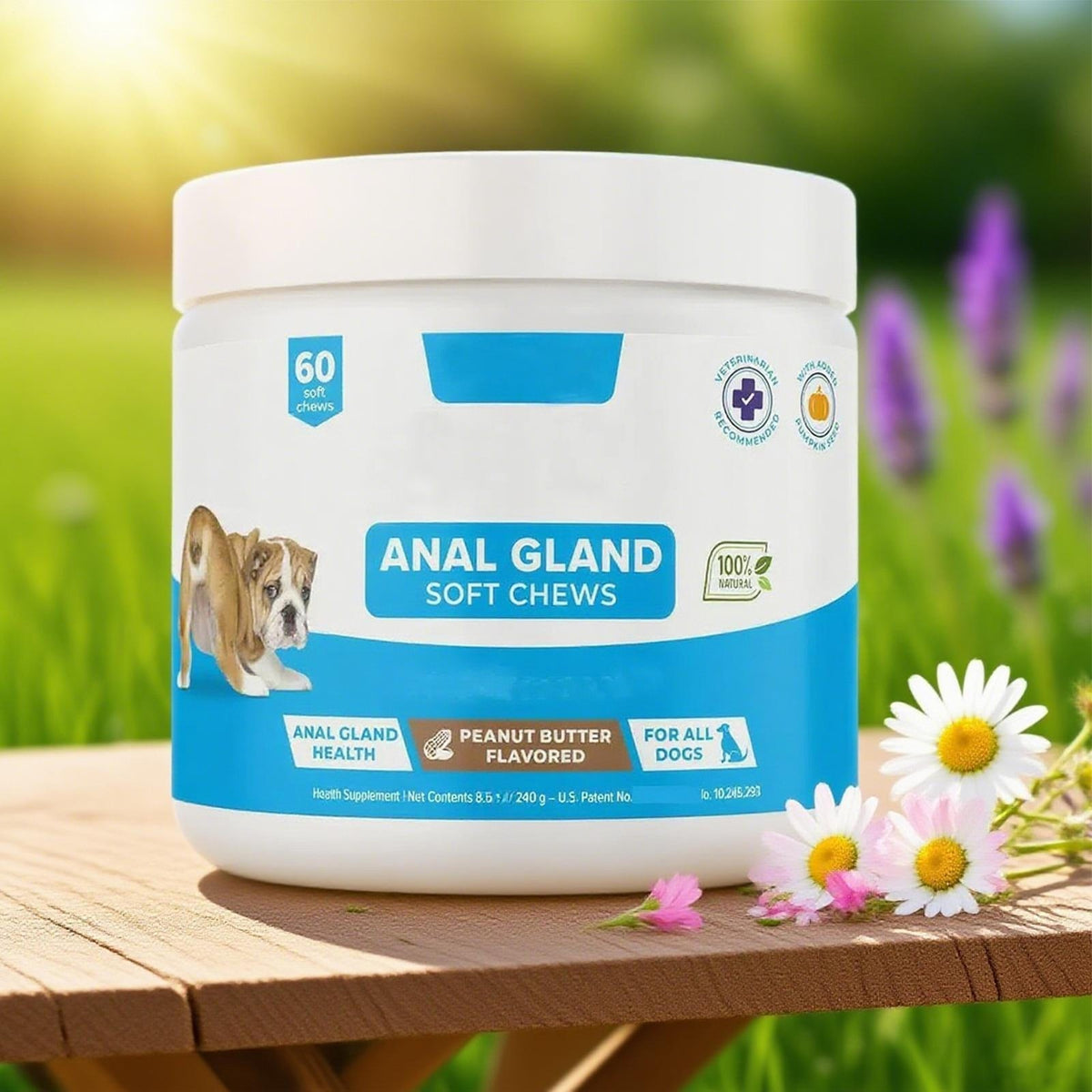 GLANDEX ANAL GLAND Support Chews For All Dogs 90 Soft Chews Peanut Butter Flavor