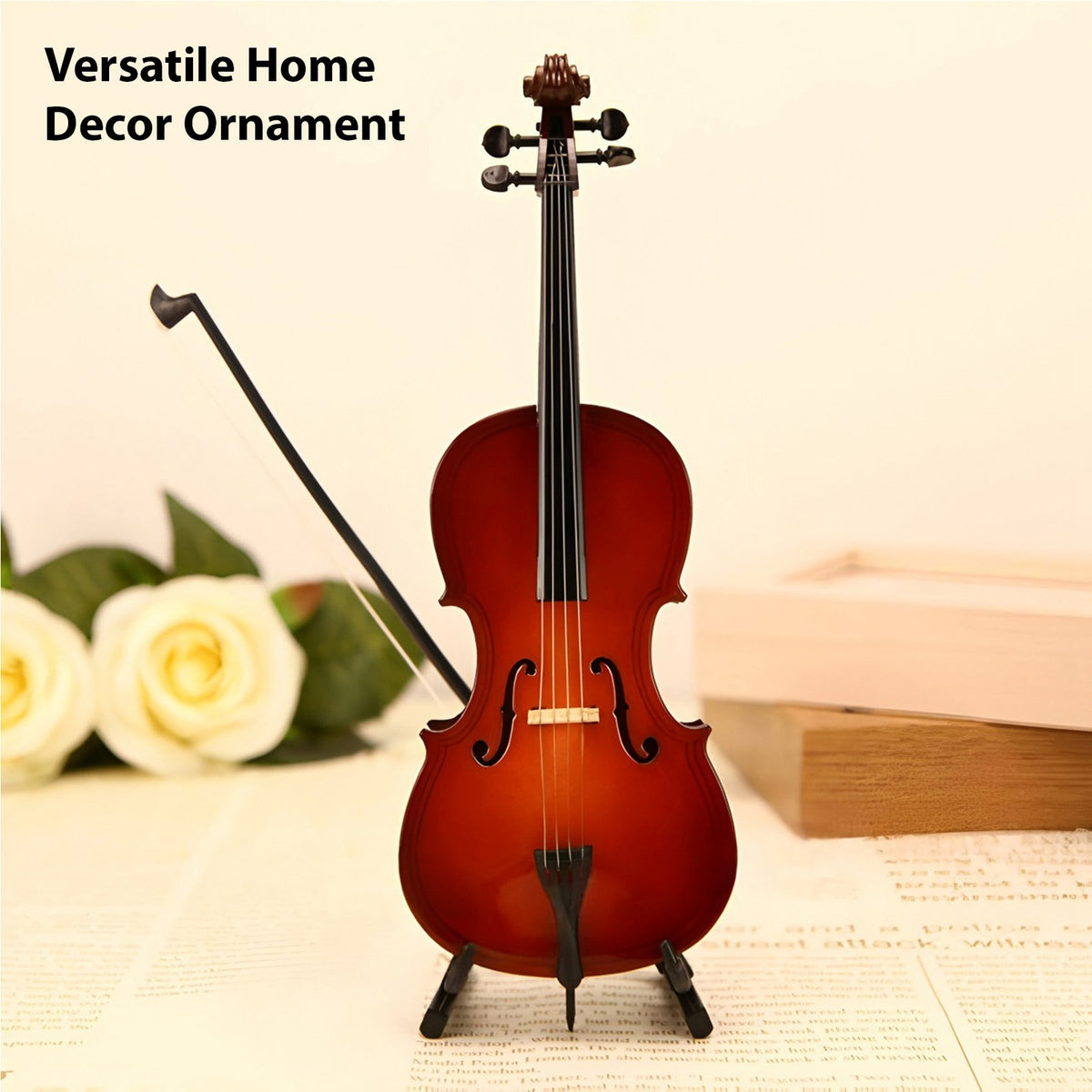 Miniature Cello Decoration Exquisite Craftsmanship Display Music Lover BRRT