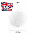 LED Ceiling Light Lampshade White Feather Pendant Shade Bedroom Nordic Style30cm