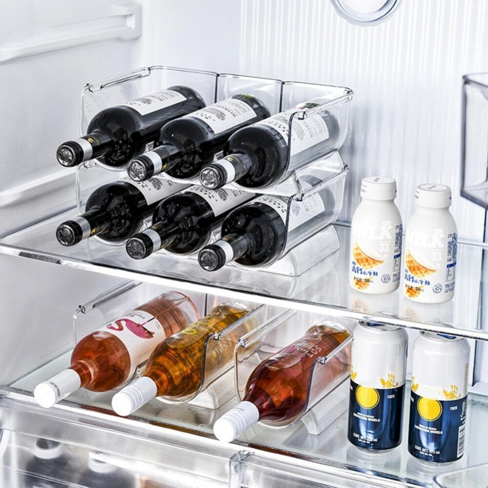 Stackable 1/2/3 Bottle Storage Holder Rack Water Wine drink for Fridge