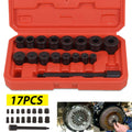 Clutch Alignment 17PCS Tool Kit Hand Bearing Transmission Tool with a Red Case
