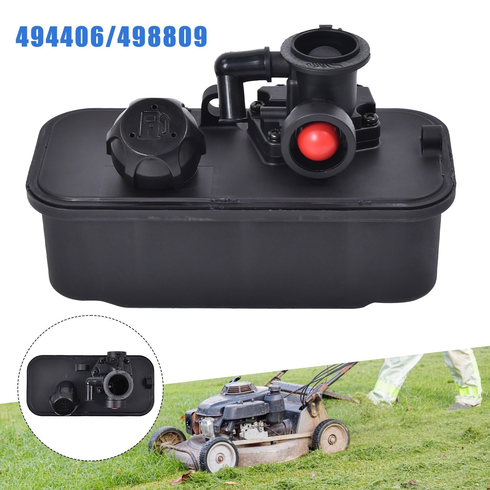 Carburetor & Fuel Tank Fits For Briggs and Stratton Mower Carburettor 494406
