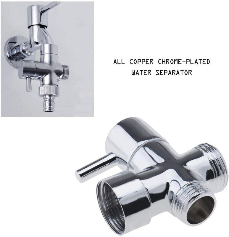 Brass Shower Diverter Valve Bathroom Valve Chrome Polished G3/4 1/2 T-Adapter