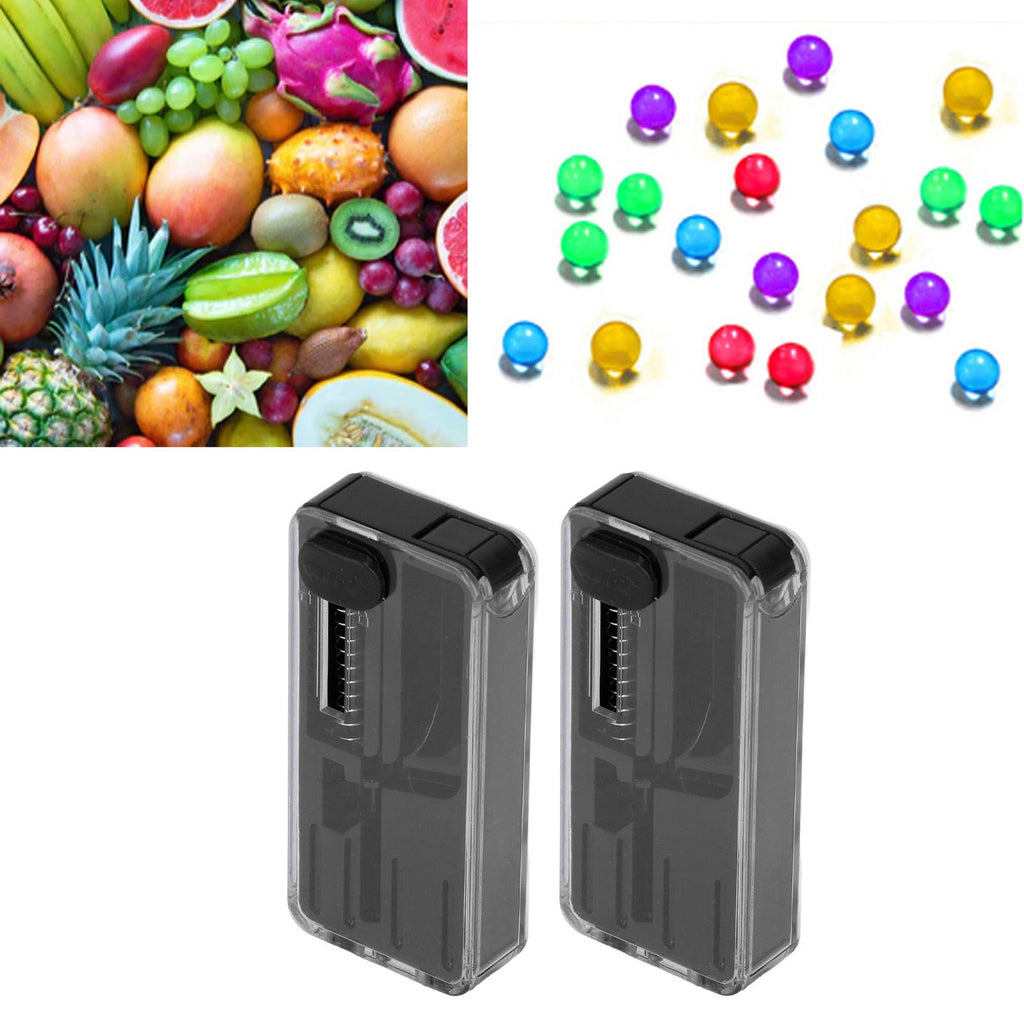 (Black)Crushball Dispenser 2 Pcs Cigarettes Apsules Dispenser Cigarette