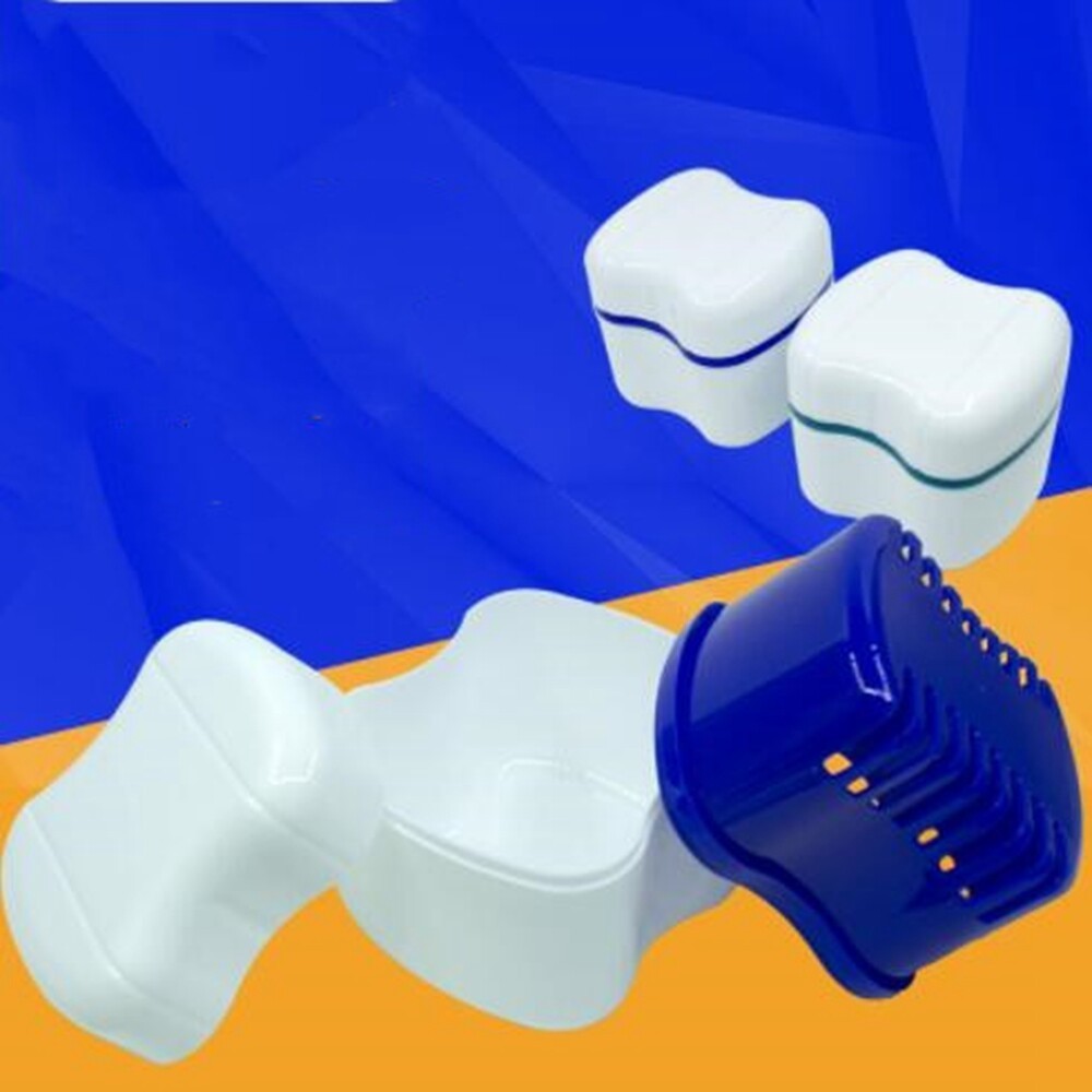 False Teeth Container Denture Storage Case Dental Cleaning Holder Box