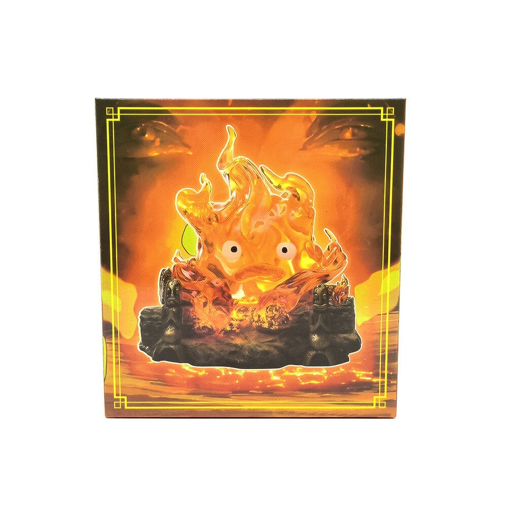 Anime Howl's Moving Castle Calcifer Resin Statue Led Collection Xmas Gift 2026