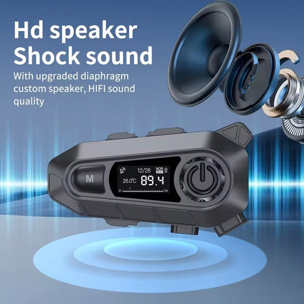 Bluetooth 5.4 Motorcycle Helmet Headset Noise Cancellation Headphones Waterproof