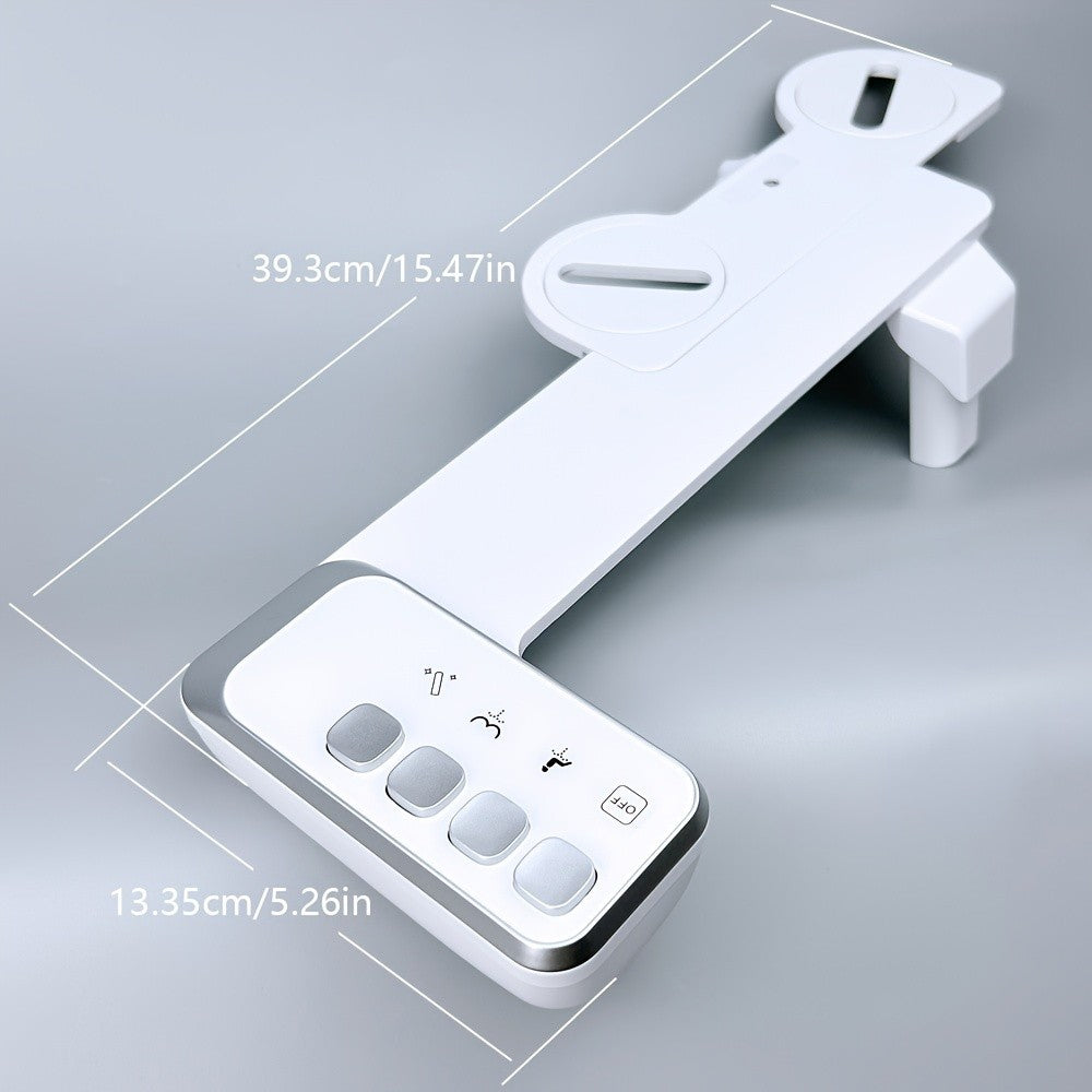 Bidet Toilet Seat Attachment Self Cleaning Dual Nozzle Bathroom Water Spray