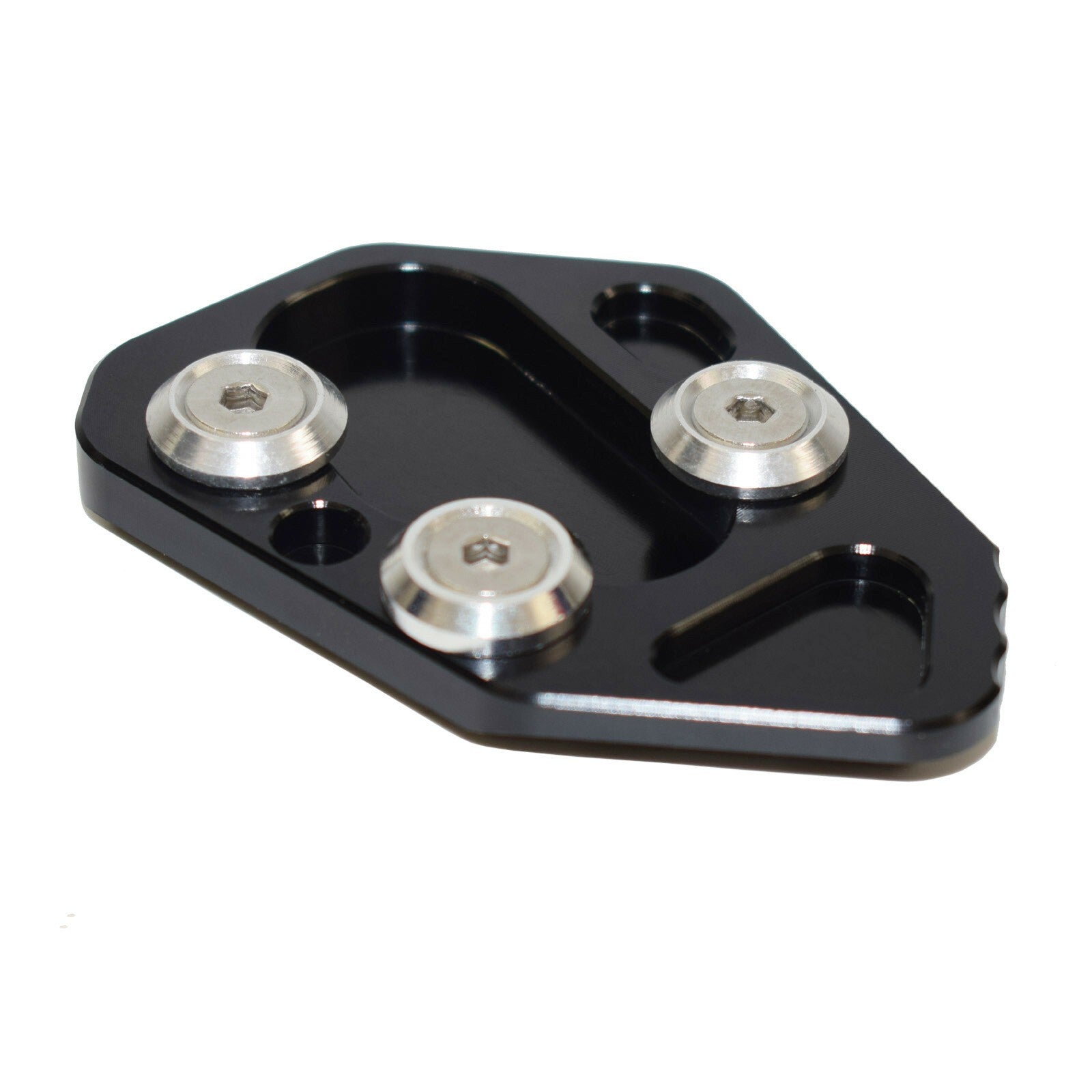 Kickstand Side Stand Extension Puck Plate Pad Black For BMW F800S F800ST F800GT