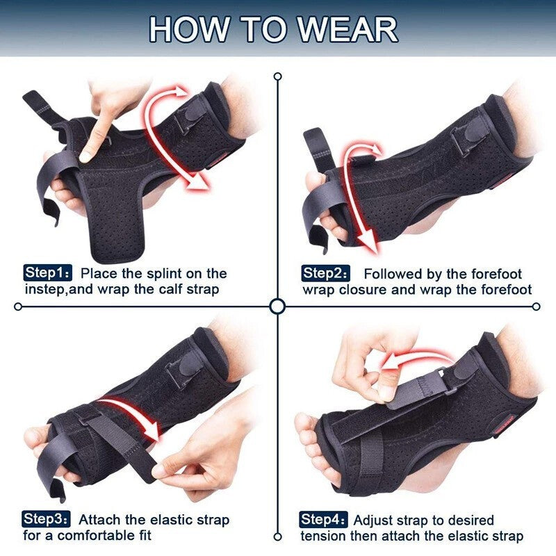 Adjustable Plantar Fasciitis Night Splints Foot Drop Orthotic Brace Night UK