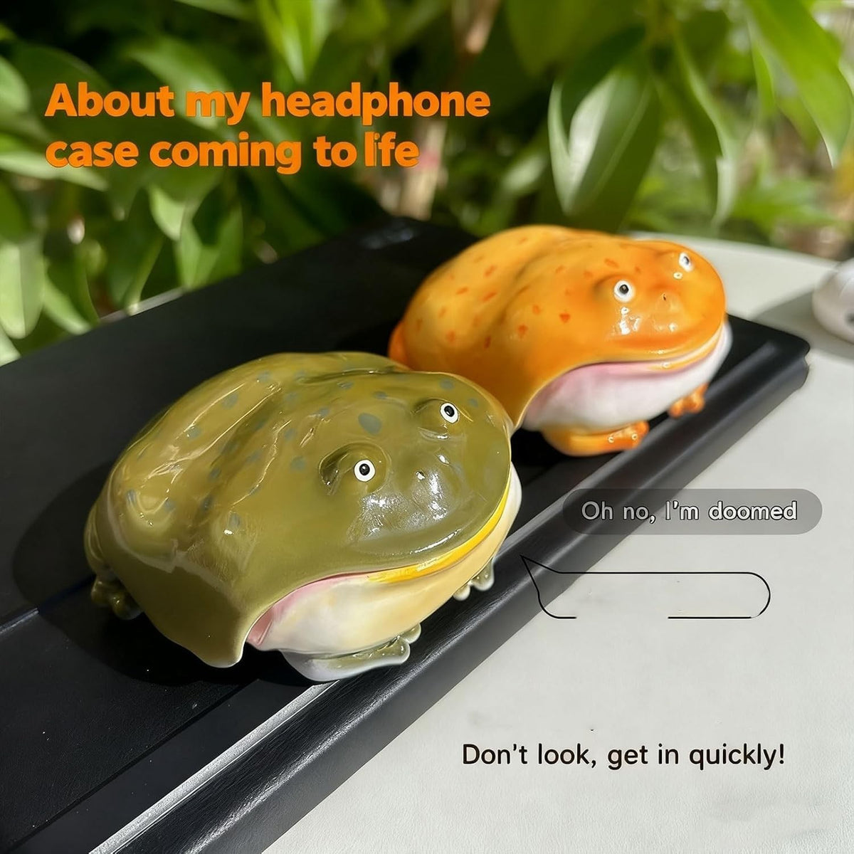 Handmade Ugly Frog Wireless Earphone Protector Case,Weird Frog Case for Airpod