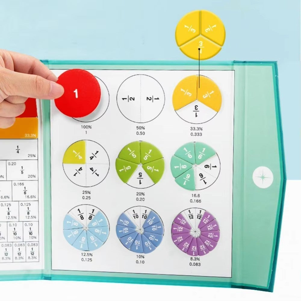 Enlightenment Magnetic Fraction Learning Math Toy Math Teaching Aids  Children