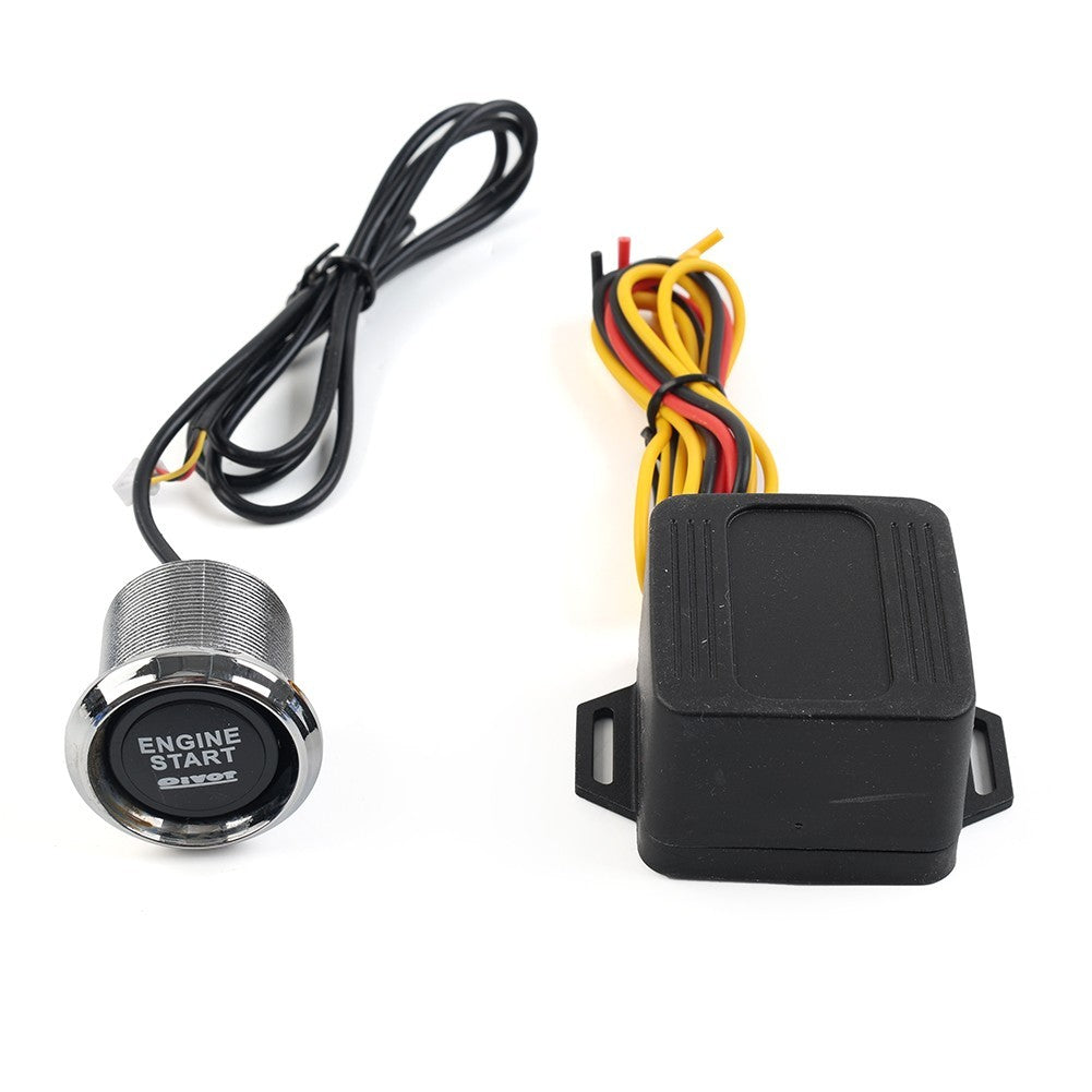 Universal Car Engine Start Push Button Switch Ignition Starter Kit Blue LED