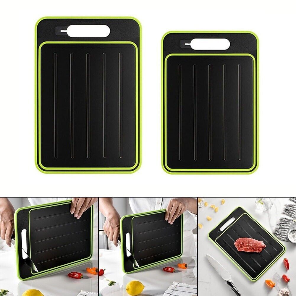4 in 1 Defrosting Board, Plastic Thaw Cutting Boards, Miracle Melt Defrost Tray