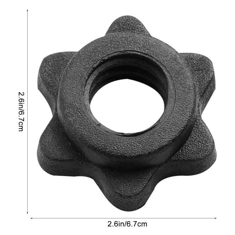 4 PCS Dumbbell Clips Barbell Bar Hex Nut Spin-Lock Collars Screw Ends Clamps