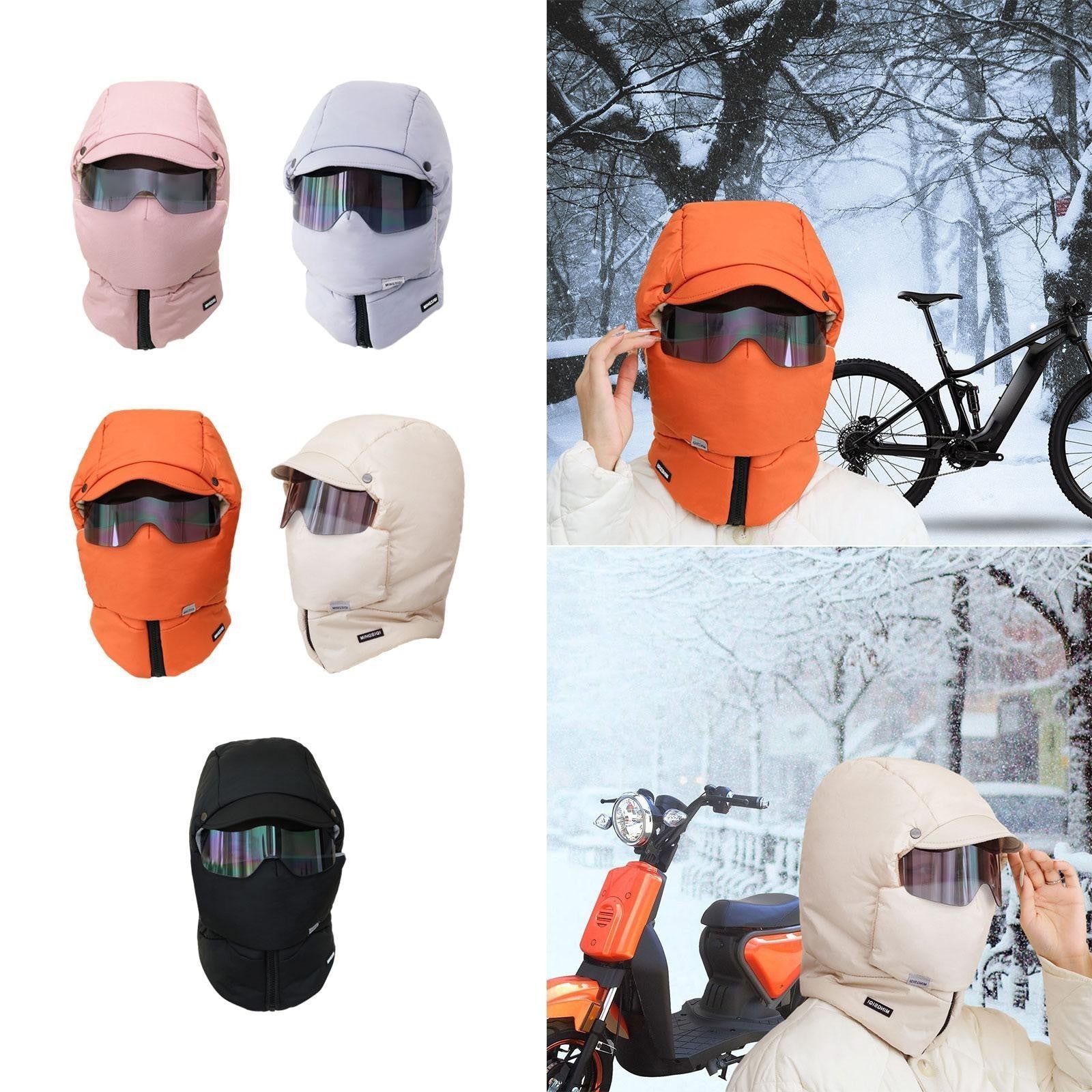 Winter Hat Thermal Lightweight Windproof Mask Face Cover Headwear Trapper Hat