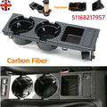Carbon Fiber Style Center Console Cup Drink Holder For BMW 3 Series E46 99-06