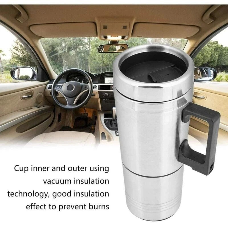 12v Portable Electric Kettle Car Van Travel Stainless Steel Water Heater Pot UK