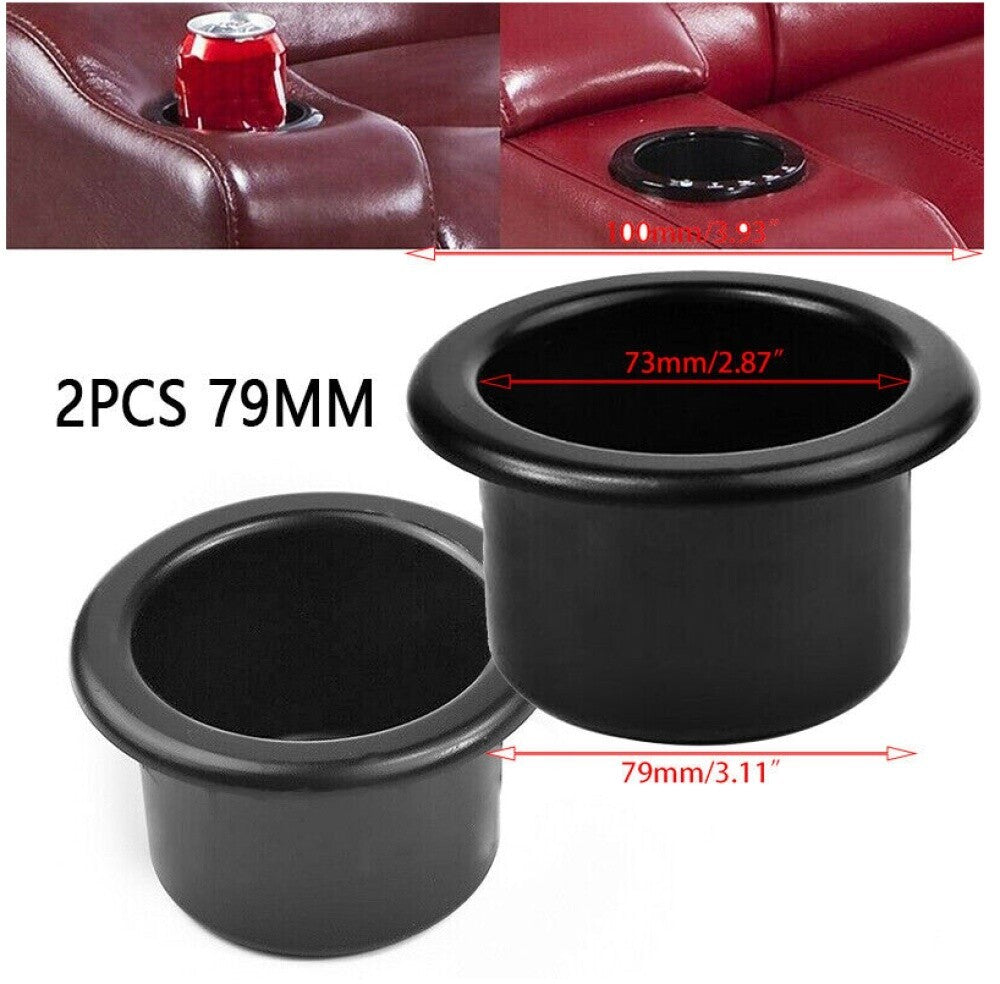 2x 79mm Cup Water Drink Holder Recessed Insert For RV Car Marine Boat Trailer UK
