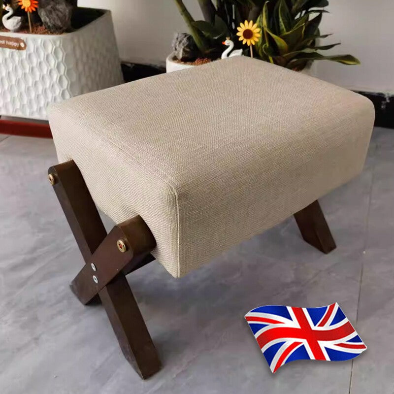 Small Footstool Shoe Changing Stool Padded Foot Rest Stool Entryway Living Room.