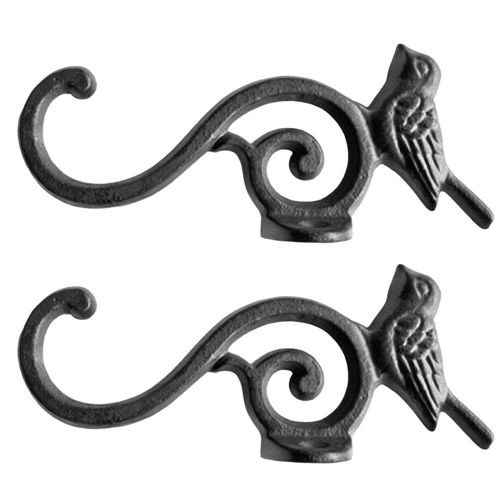 2 Pcs Wall Hooks Decorative Rustic Cast Iron Hanger Mounted Hangers.*