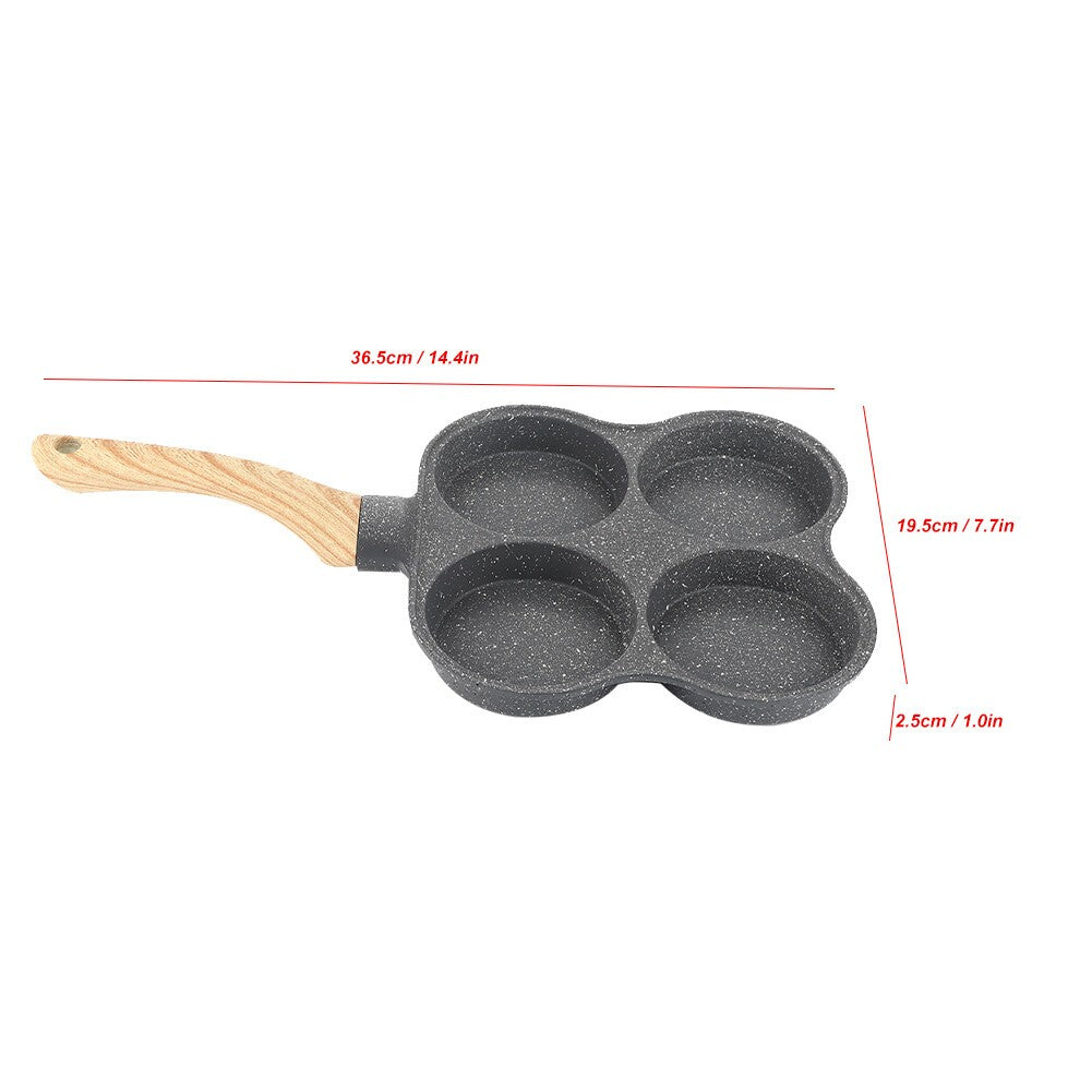 2pcs Breakfast Cooking Set 4 Hole Egg Pancake Pan & Burrito Sandwich Wrap Press