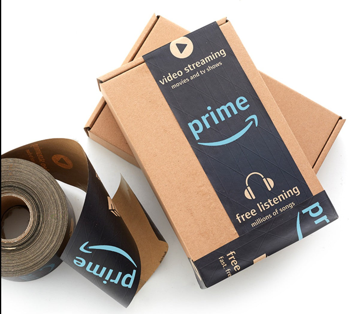 1 Roll 76mm*50m Carton Sealing Waterproof Kraft Paper Tape Amazon Tape