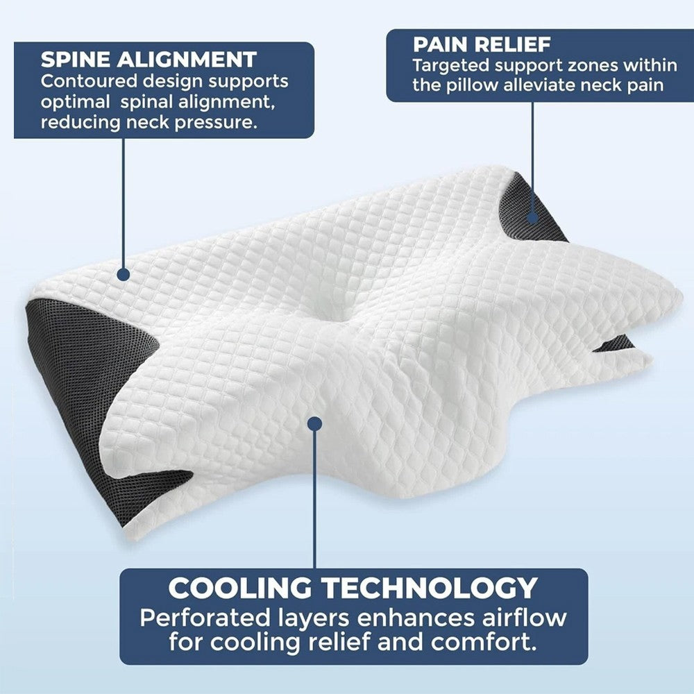 Cervical Memory Foam Neck Pillow Orthopedic Neck Back Support Anti Snore