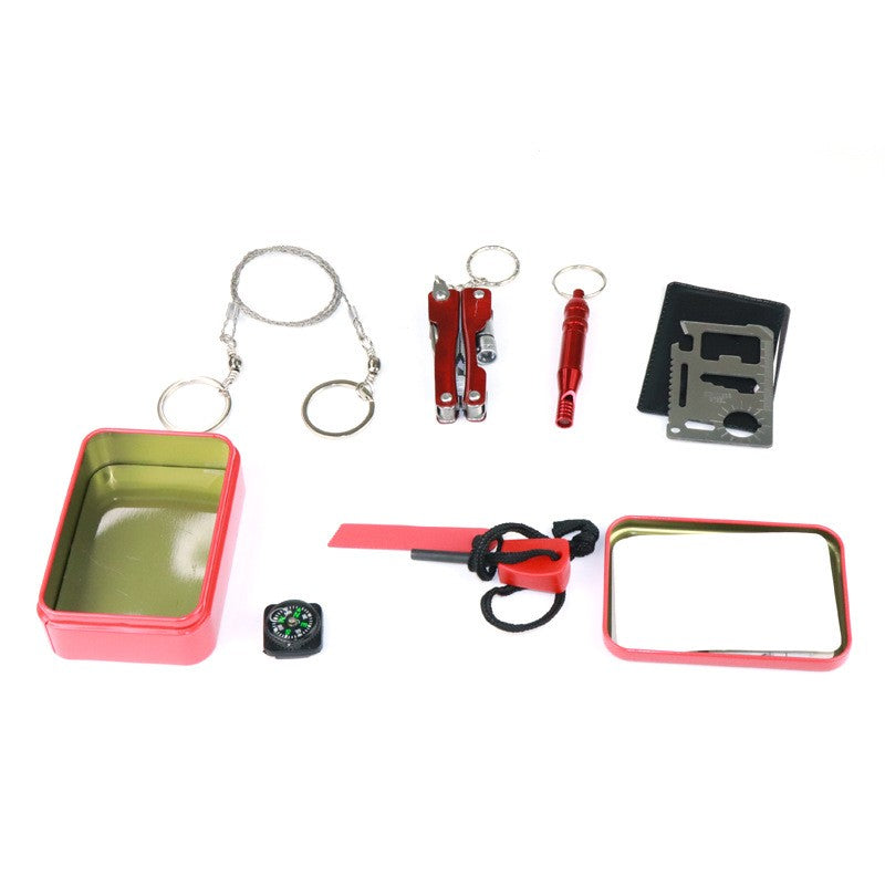 Outdoor equipment, wilderness survival tools, emergency kit, SOS rescue box set#